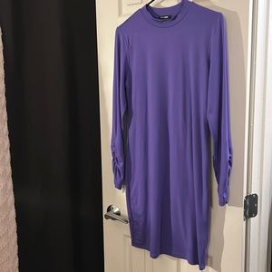 Dress Fitted Tshirt Casual Purple